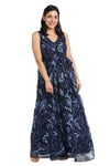 R&M Richards Long Sleeveless Petite Maxi Dress 3724P - The Dress Outlet