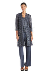 Pant Suit Metallic Lace Petite Pant Suit Coal