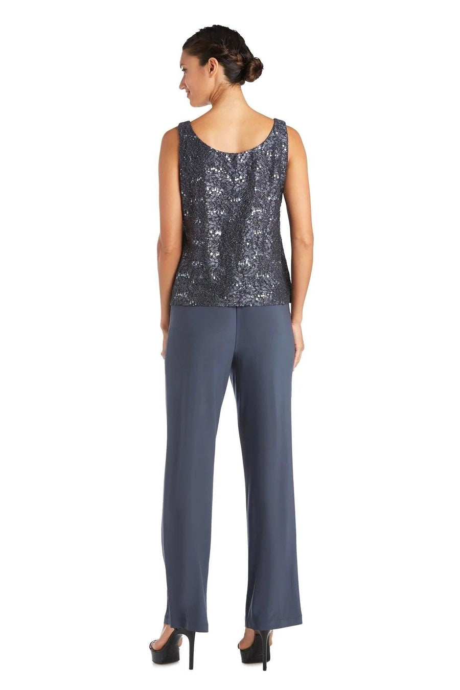 R&M Richards Metallic Lace Petite Pant Suit Sale - The Dress Outlet