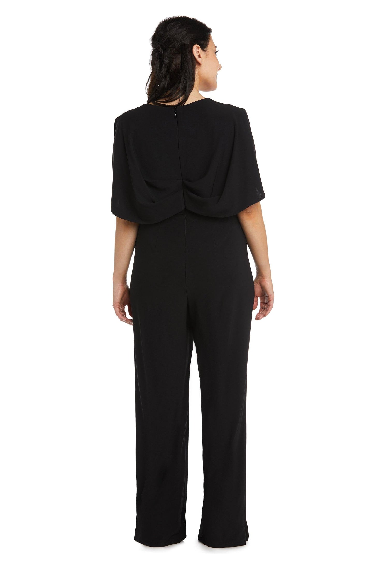 R&M Richards Petite Capelet Jumpsuit Formal 2460P - The Dress Outlet