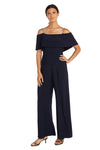 R&M Richards Petite Off Shoulder Jumpsuit 5982P - The Dress Outlet