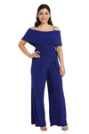 R&M Richards Petite Off Shoulder Jumpsuit 5982P - The Dress Outlet