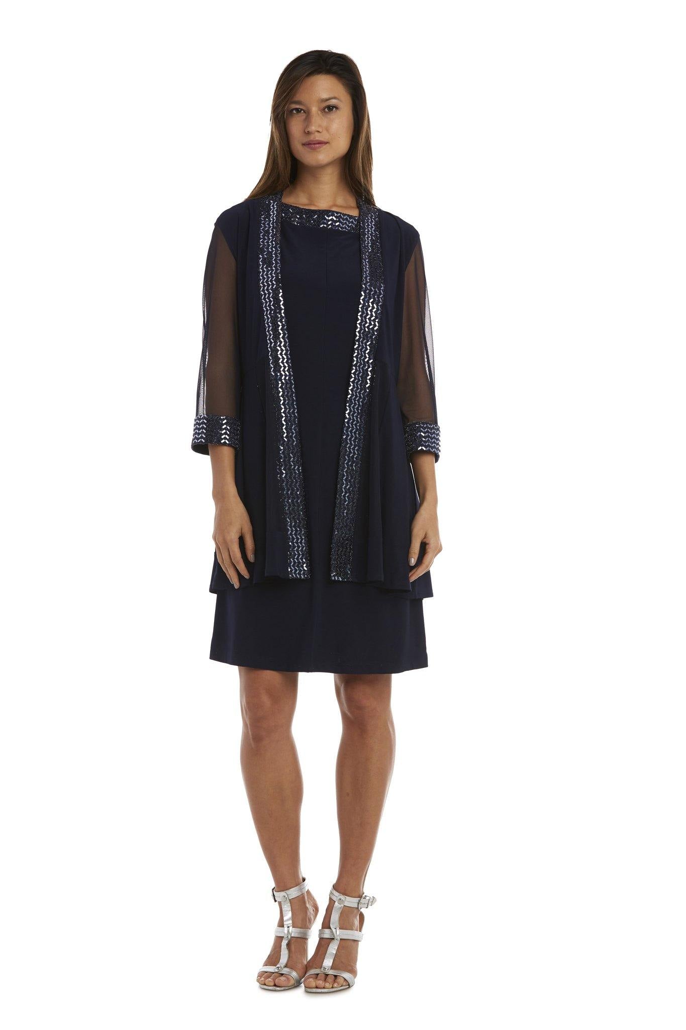 Navy R&M Richards 5327P Petite Short Jacket Dress for $69.99 – The ...