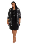 R&M Richards Plus Size Printed Jacket Dress 9203W - The Dress Outlet