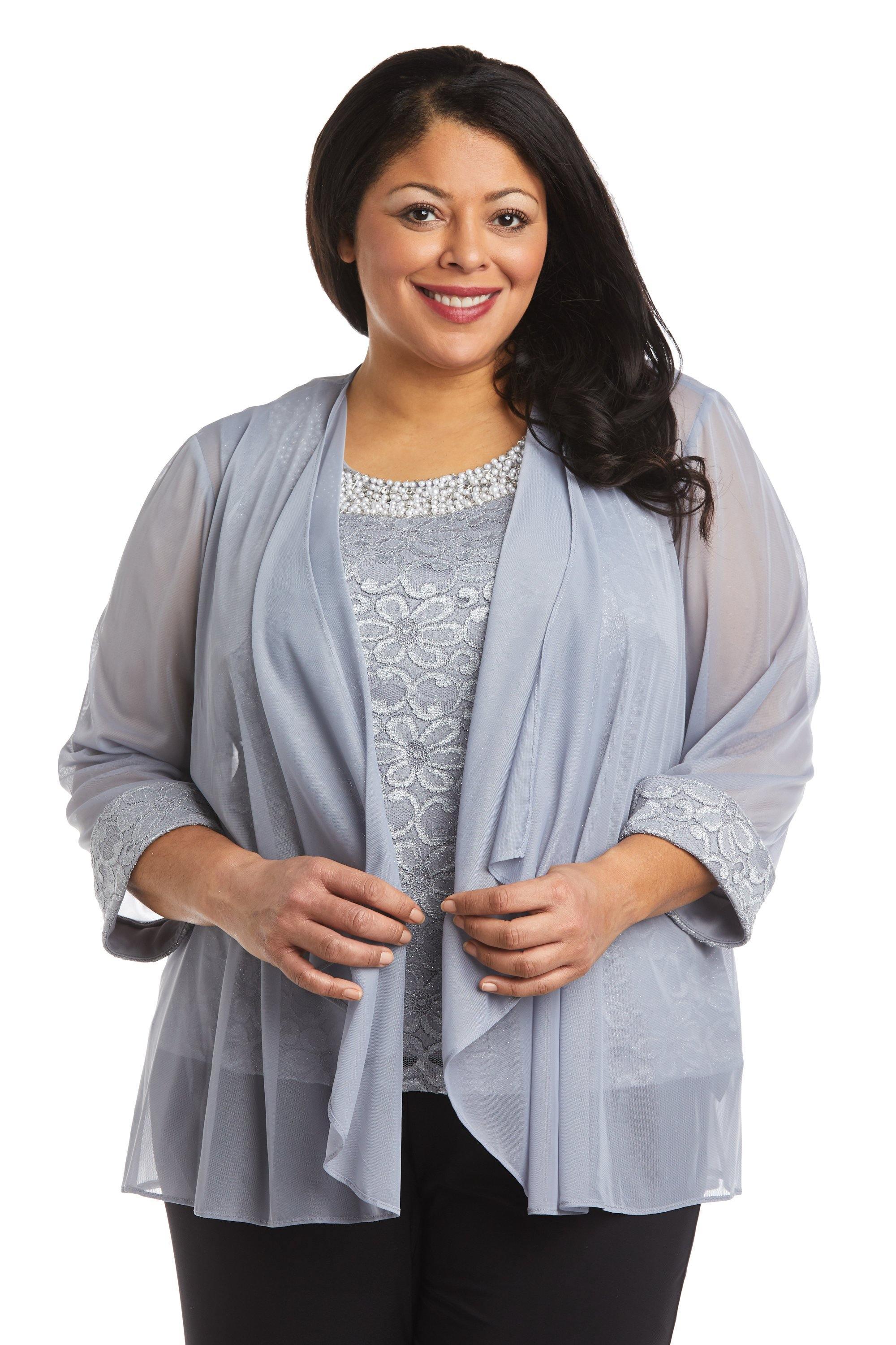 Silver R&M Richards 5988W Plus Size Top And Jacket Only for $23.99 ...