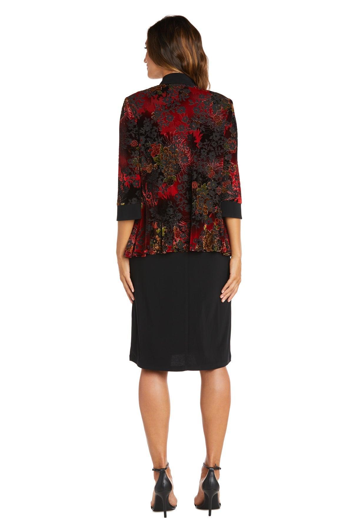 R&M Richards Short 2 Piece Velvet Jacket Dress 7679 - The Dress Outlet