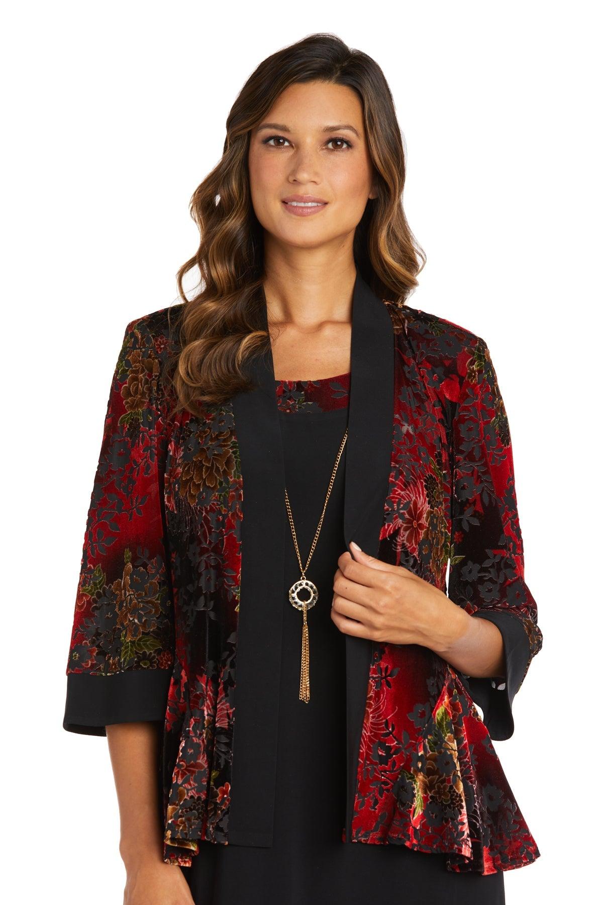 R&M Richards Short 2 Piece Velvet Jacket Dress 7679 - The Dress Outlet