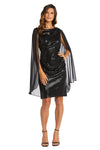 R&M Richards Short Capelet Cocktail Dress 7670 - The Dress Outlet