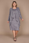 R&M Richards Short Dress with Cascade Jacket Formal 9146 - The Dress Outlet