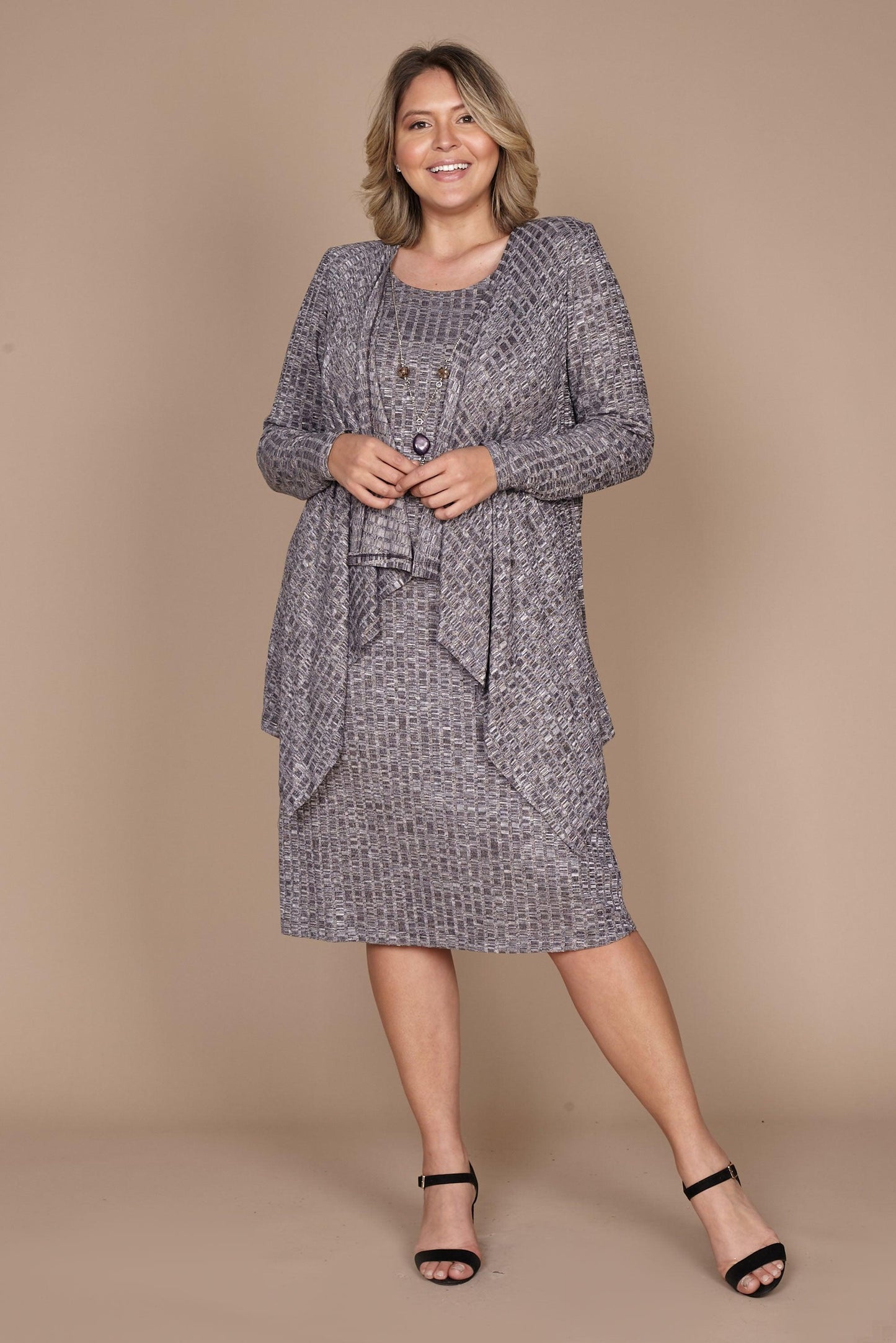 R&M Richards Short Dress with Cascade Jacket Formal 9146 - The Dress Outlet