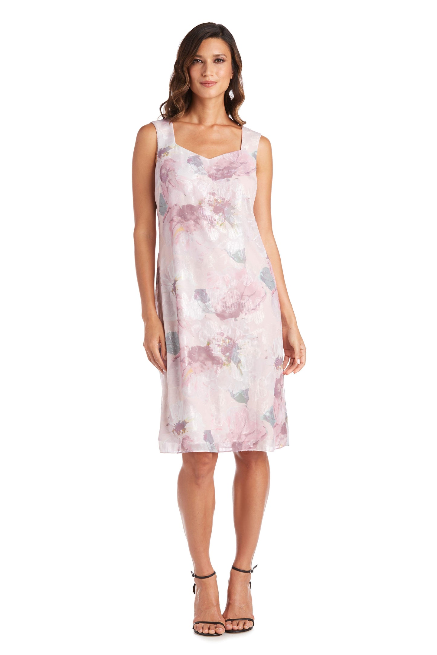 R&M Richards Short Floral Chiffon Petite Dress 7738P - The Dress Outlet