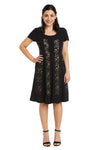 R&M Richards Short Glitter Lace Petite Dress 7769P - The Dress Outlet