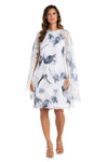 R&M Richards Short Petite Chiffon Cape Dress 9239P - The Dress Outlet