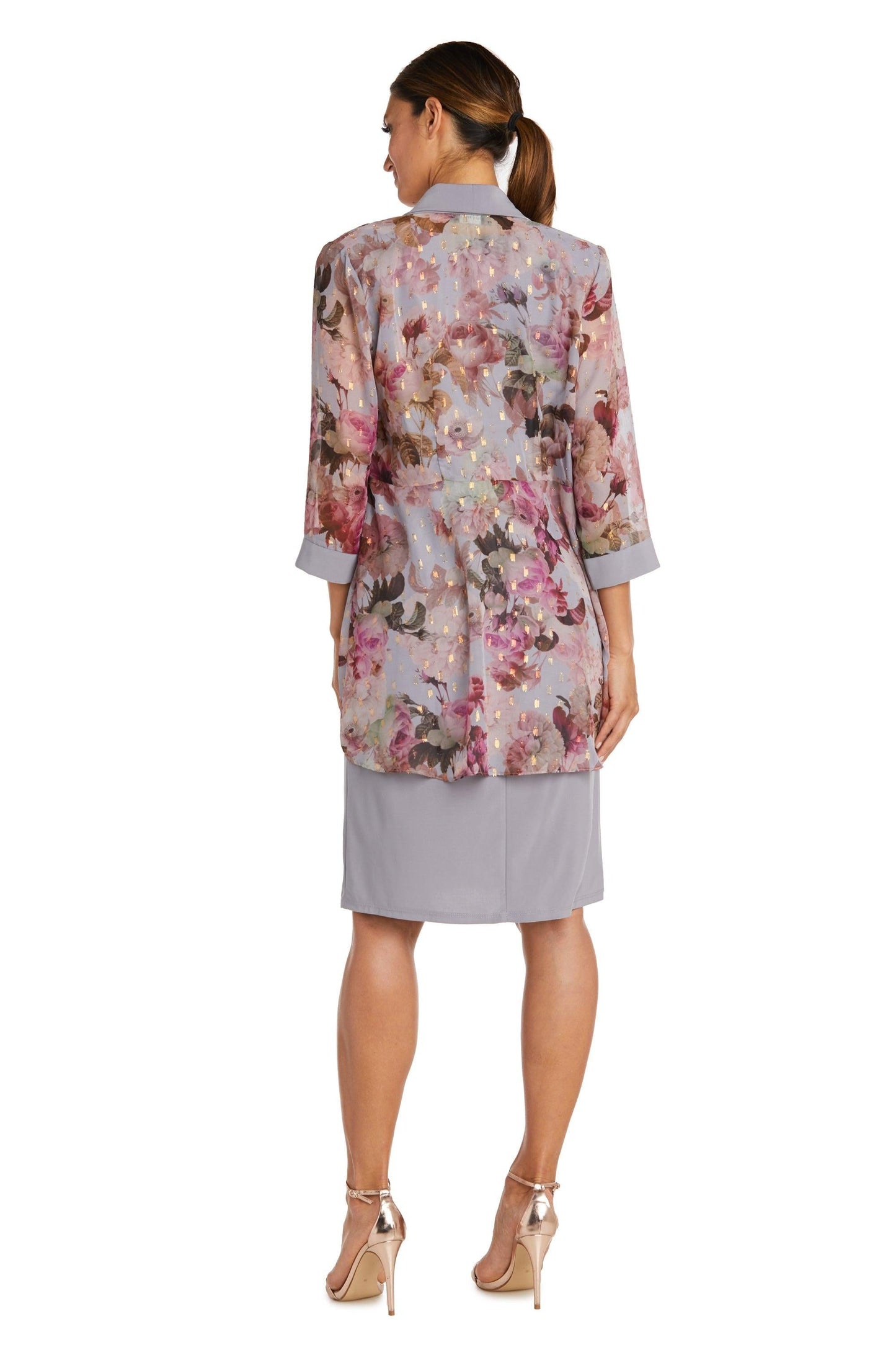 R&M Richards Short Petite Printed Jacket Dress 7659P - The Dress Outlet