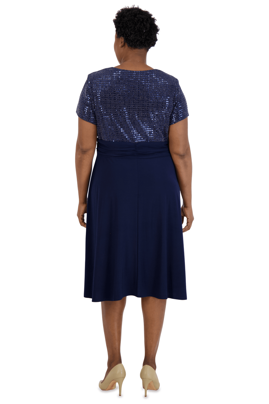 R&M Richards Short Plus Size Cocktail Dress 9119W - The Dress Outlet