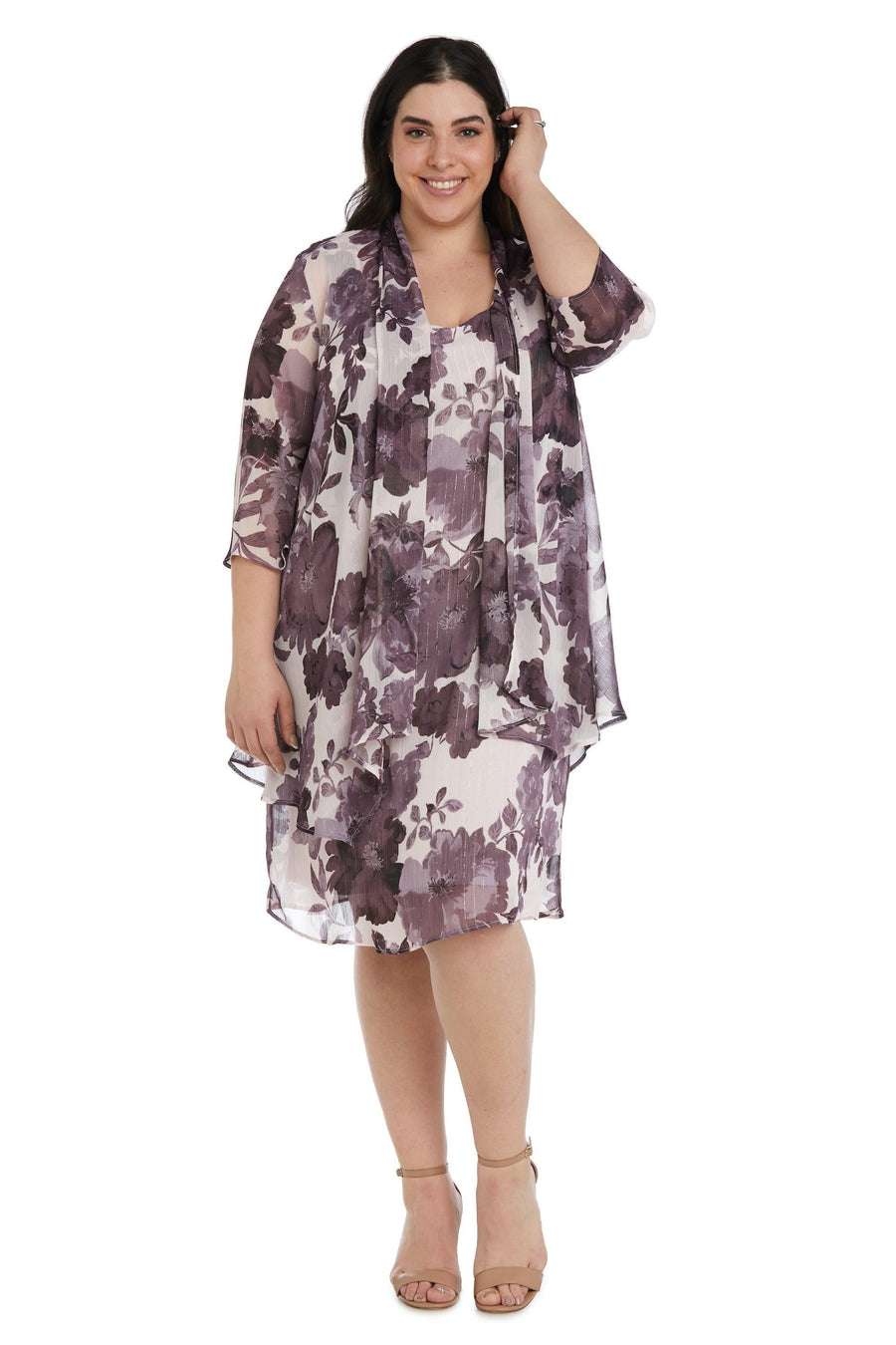 R&M Richards Short Plus Size Jacket Dress 9388W - The Dress Outlet