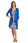 R&M Richards Short Print Jacket Petite Dress 7687P - The Dress Outlet