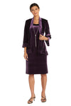 R&M Richards Short Velvet Petite Jacket Dress 9027P - The Dress Outlet