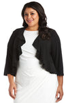 R&M Richards Shrug Plus Size Ruffle Jacket 342780 - The Dress Outlet