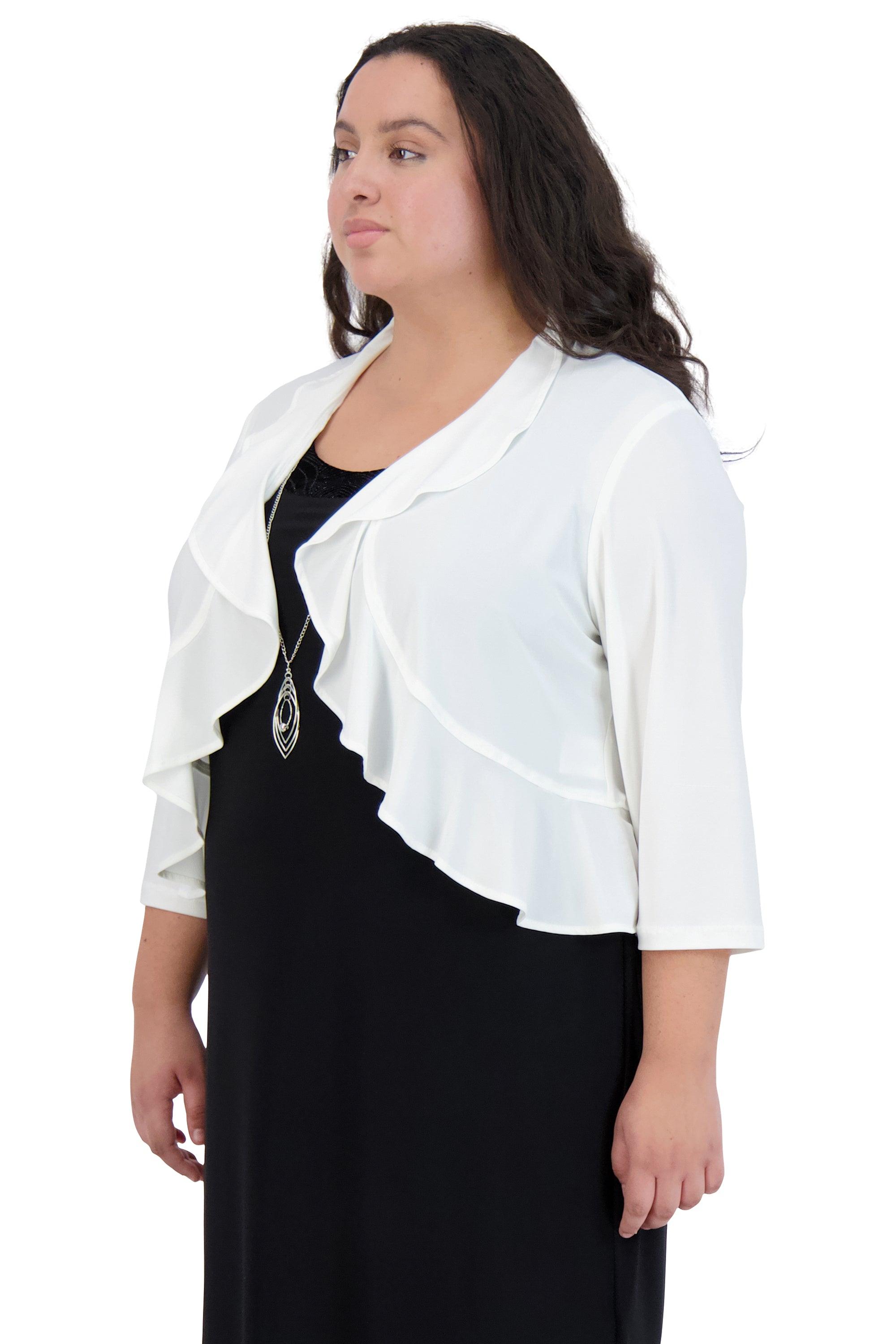 Plus size outlet ruffle jacket