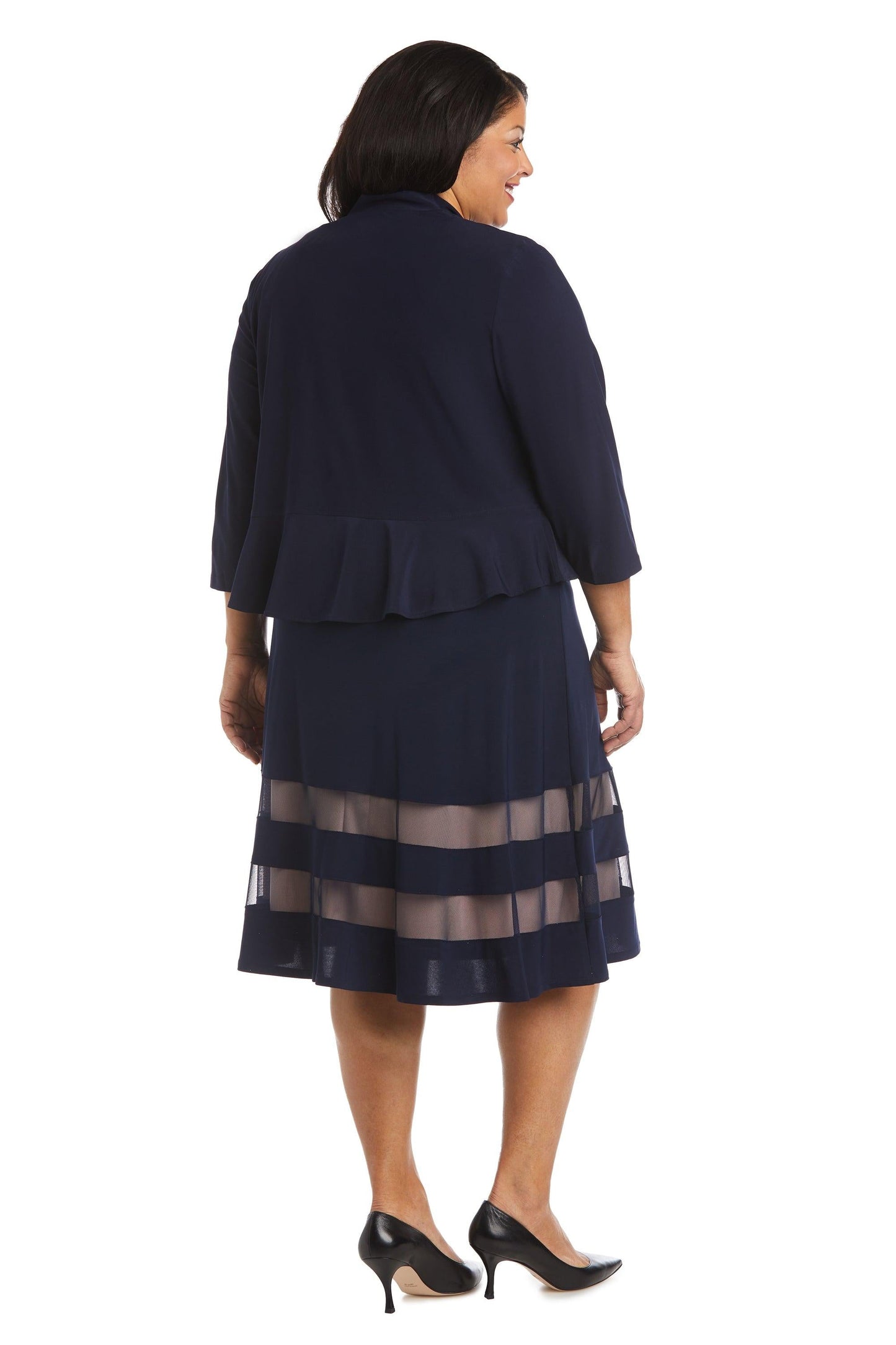 R&M Richards Shrug Plus Size Ruffle Jacket 342780 - The Dress Outlet