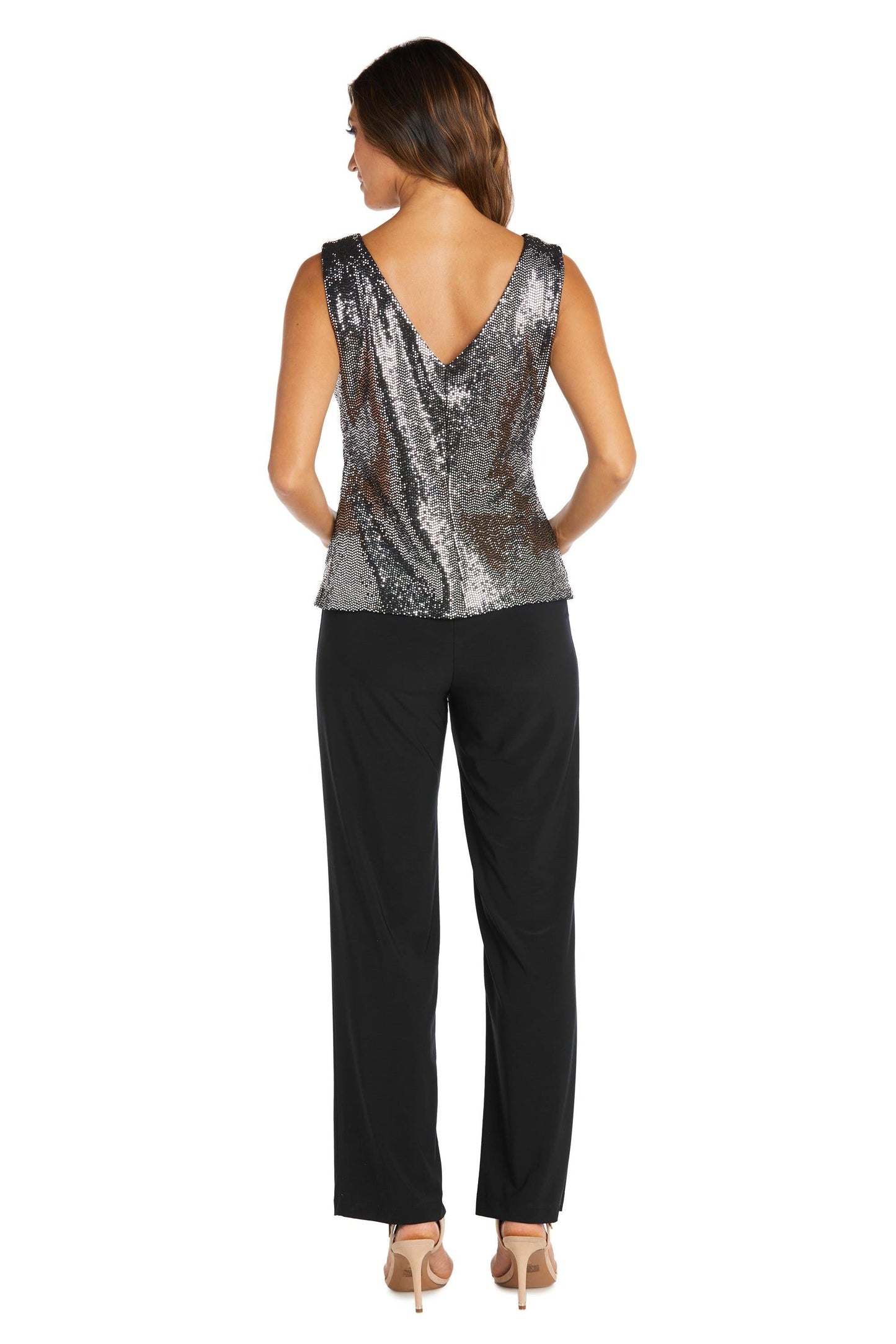 R&M Richards Sleeveless Metallic Top Formal 9220 - The Dress Outlet