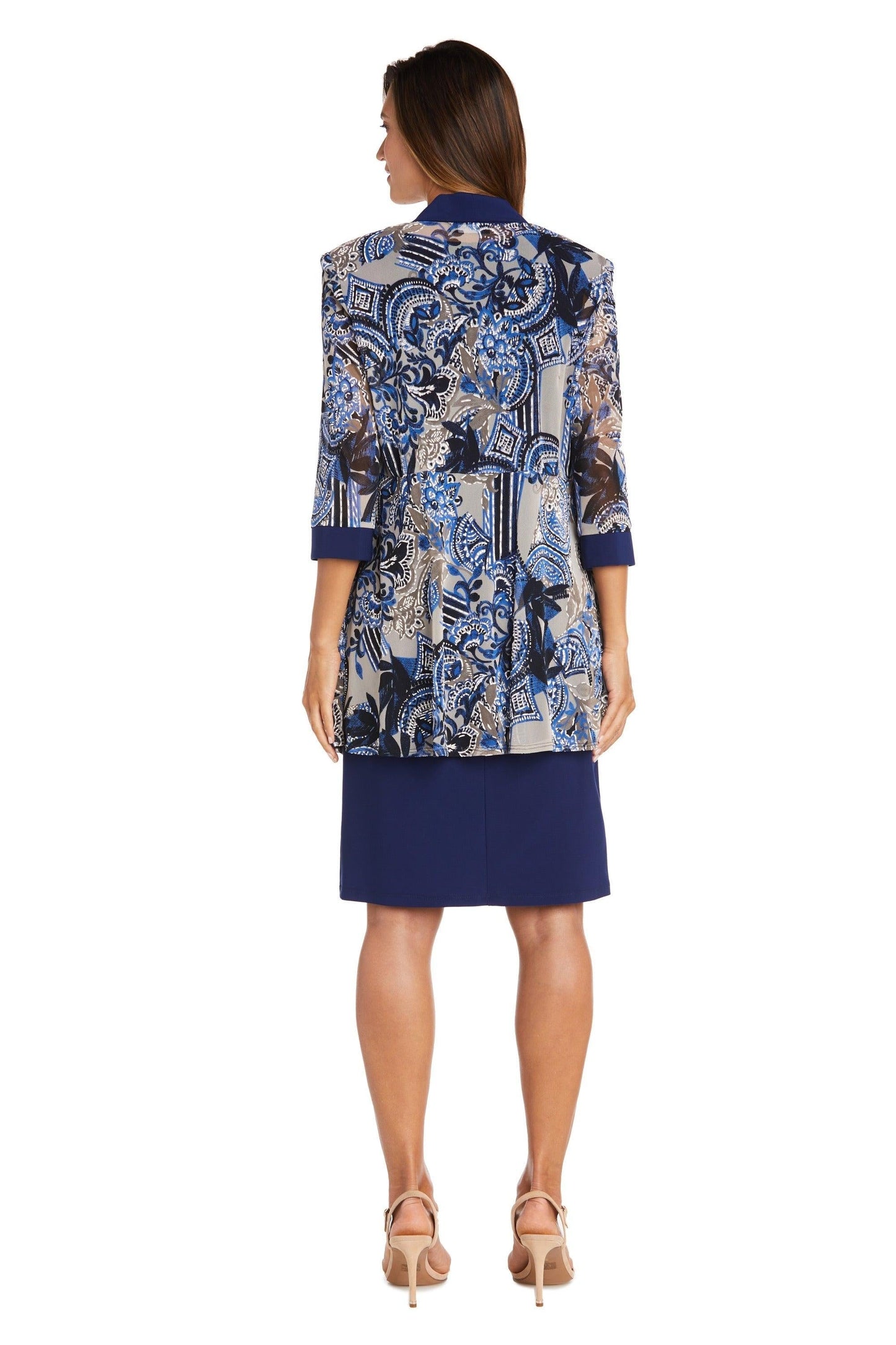 R&M Richards Two Piece Short Print Jacket Dress 9023 - The Dress Outlet