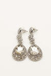 Rhinestone Encrust Diamante Teardrop Earrings - The Dress Outlet