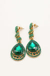 Rhinestone Encrust Diamante Teardrop Earrings - The Dress Outlet