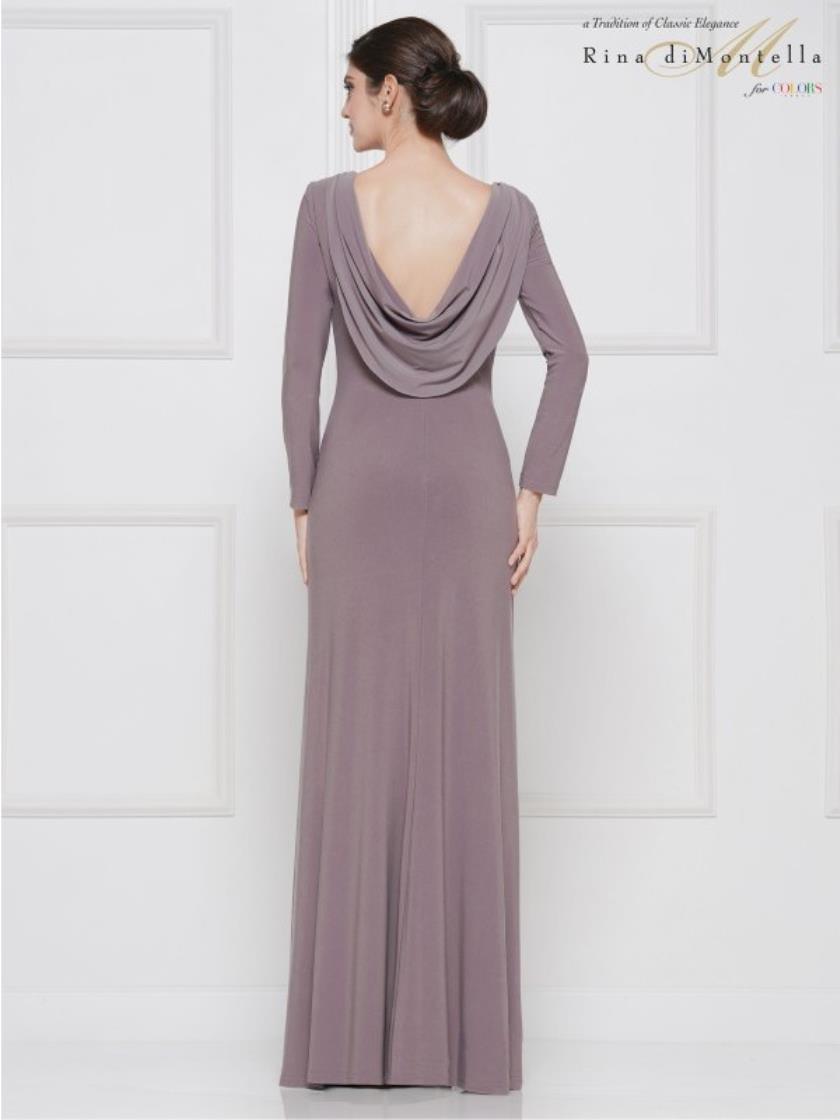 Rina di Montella Long MOther of the Bride Gown 1738 - The Dress Outlet