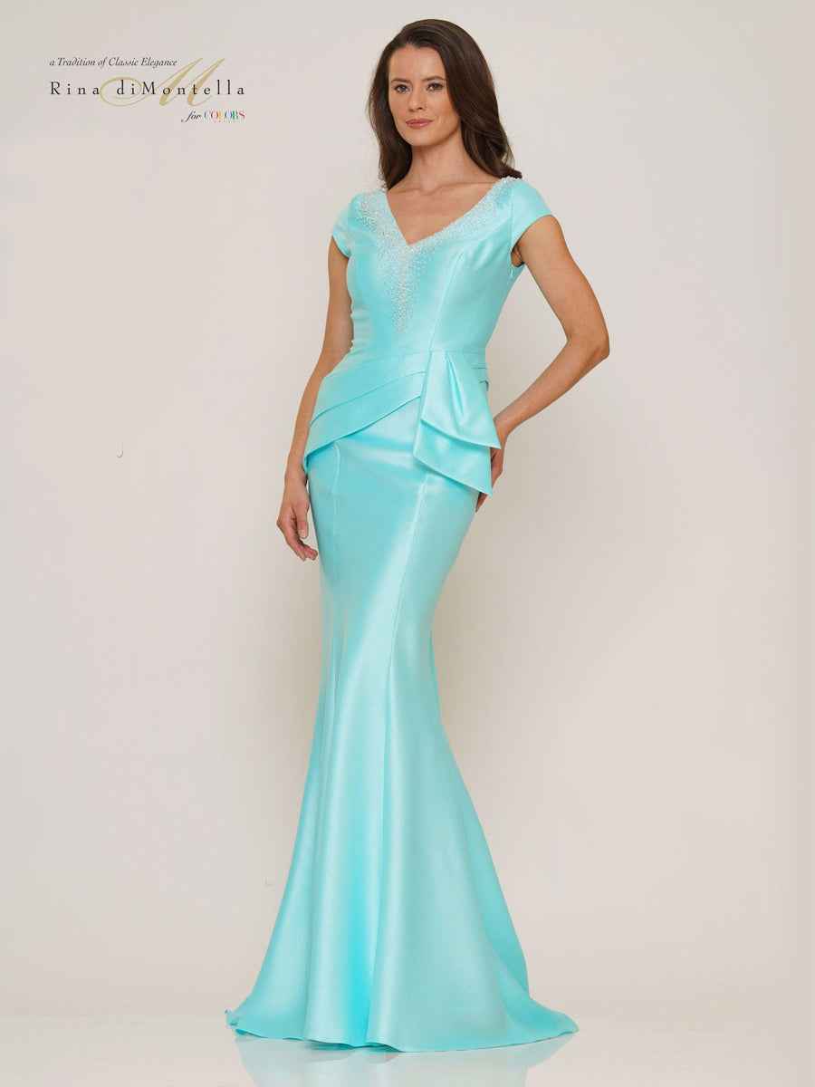 Rina di Montella Long Mother of the Bride Gown 2752 - The Dress Outlet