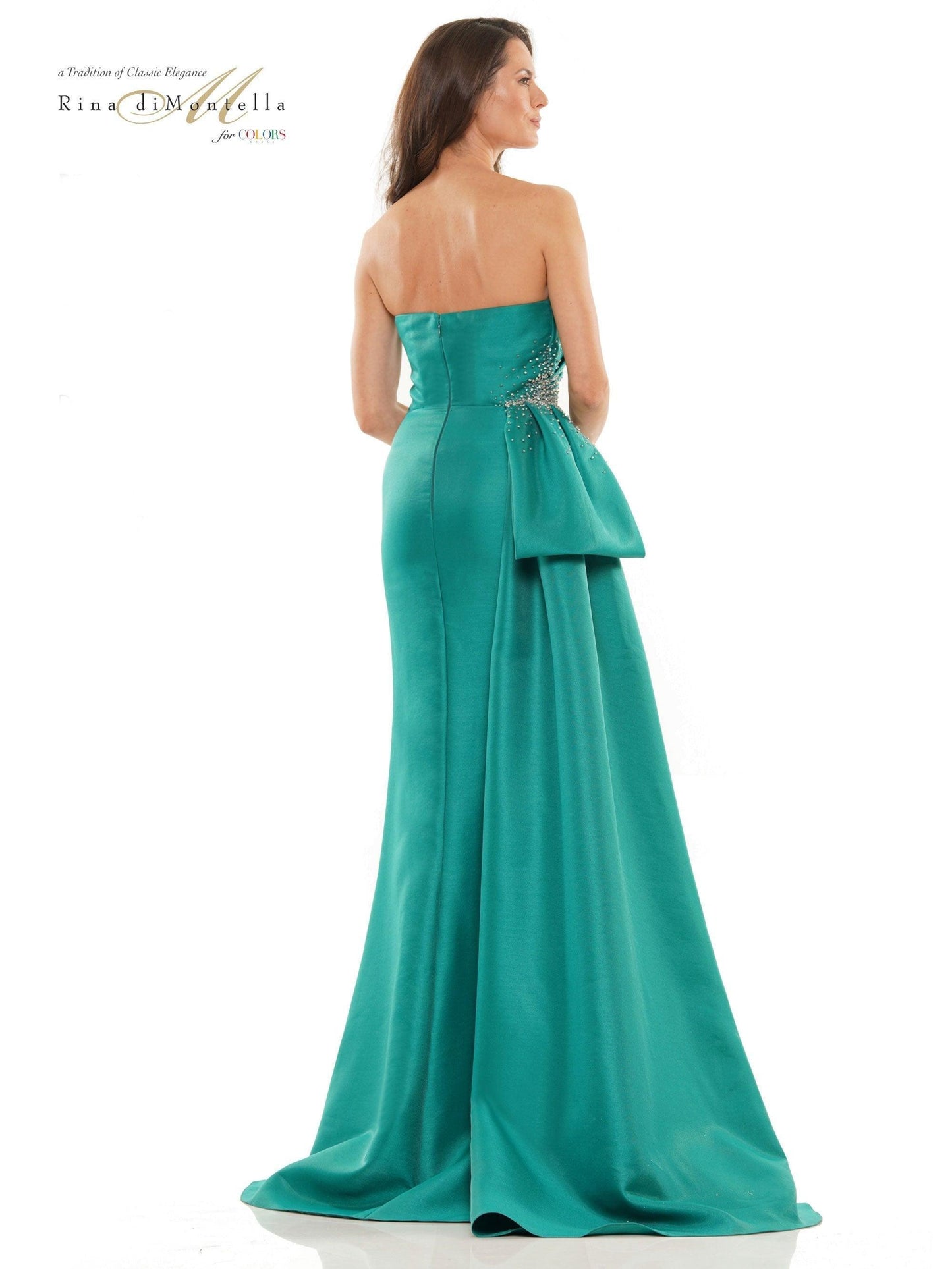 Rina di Montella Long Strapless Formal Dress 2750 - The Dress Outlet