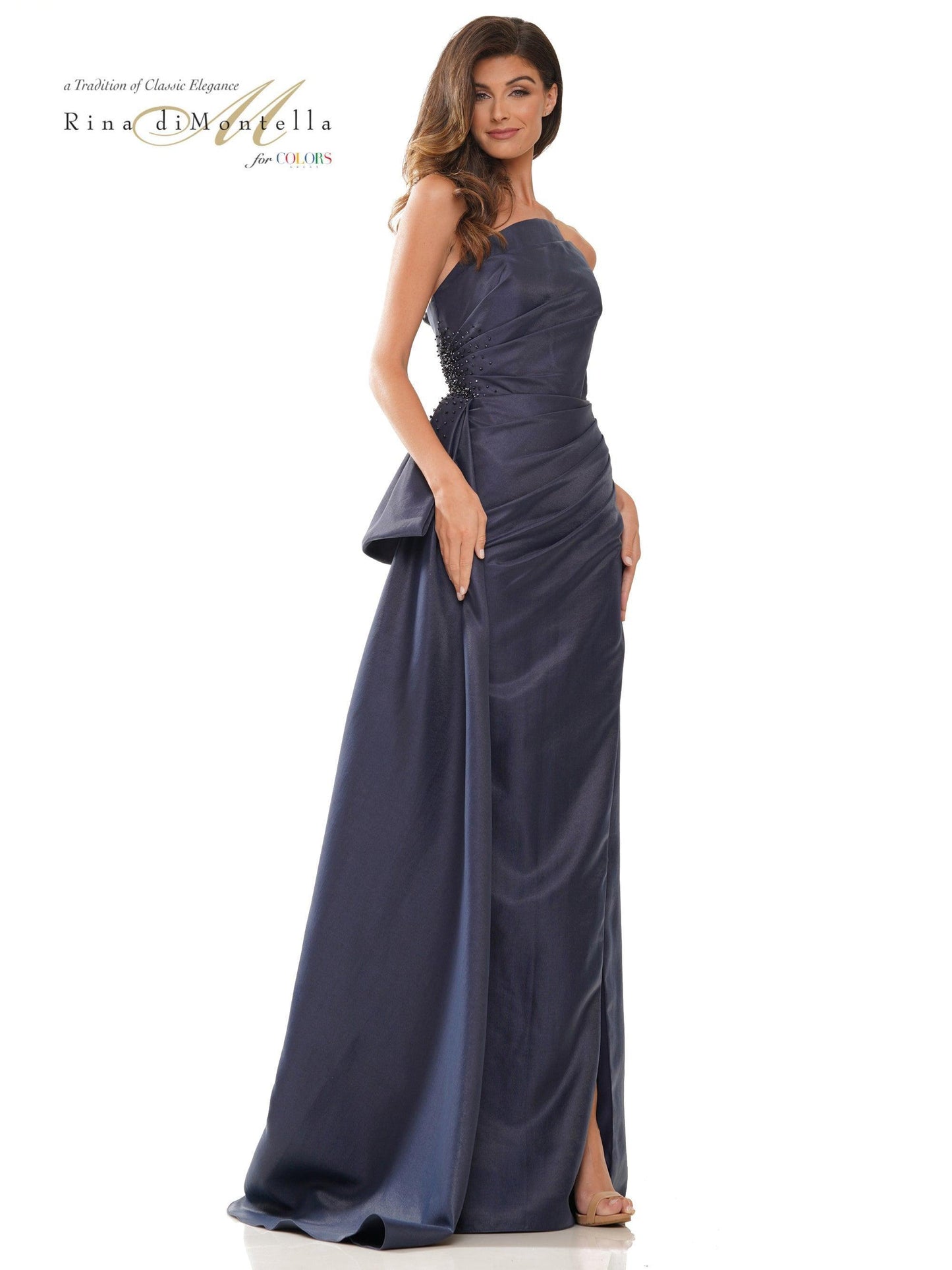 Rina di Montella Long Strapless Formal Dress 2750 - The Dress Outlet