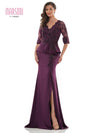 Rina di Montella Peplum Style Long Dress 2685 - The Dress Outlet