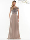 Rina di Montella Short Sleeve Formal Long Gown 2719 - The Dress Outlet