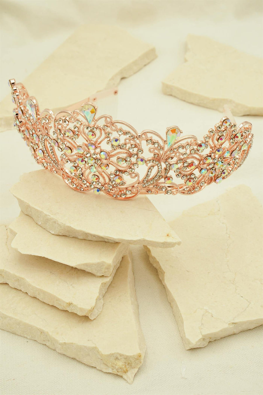 Royal Inspired Rhinestone Wedding Tiara Crown - The Dress Outlet