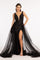 Sequined Sleeveless Long Evening Dress - The Dress Outlet