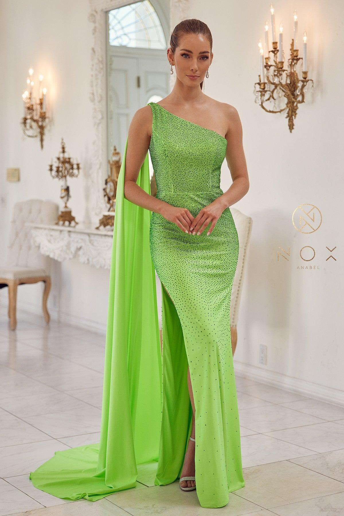 Sexy Fit and Flare Long Prom Dress - The Dress Outlet