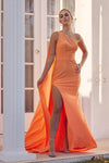 Sexy Fit and Flare Long Prom Dress - The Dress Outlet