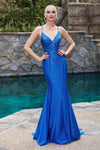 Sexy Formal Spaghetti Strap Long Prom Dress - The Dress Outlet