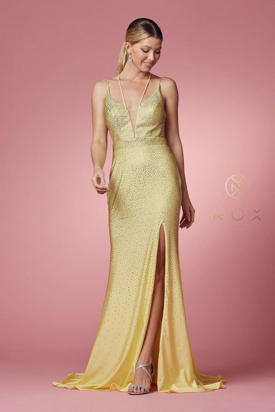 Sexy  Long High Slit Prom Dress - The Dress Outlet