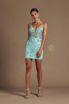 Sexy Short Formal Spaghetti Strap Cocktail Dress - The Dress Outlet