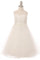 Short Floral Embellished Gown Flower Girls Dress - The Dress Outlet Cinderella Couture