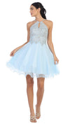 Short Homecoming Halter Prom Dress Sale - The Dress Outlet