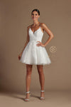 Short Homecoming Spaghetti Strap Cocktail Dress - The Dress Outlet