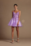 Short Homecoming Spaghetti Strap Cocktail Dress - The Dress Outlet