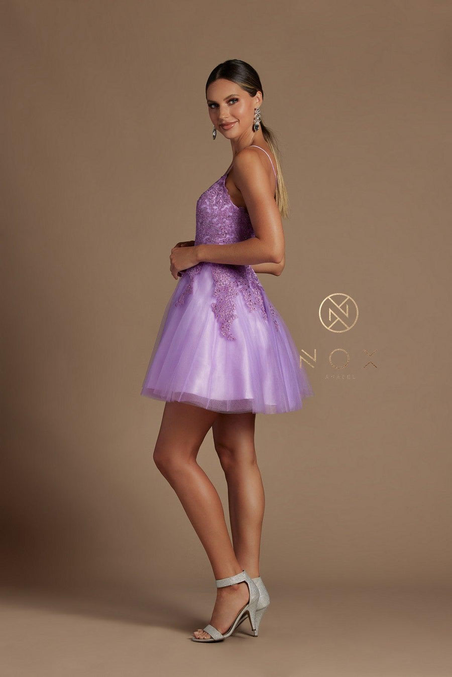 Short Homecoming Spaghetti Strap Cocktail Dress - The Dress Outlet