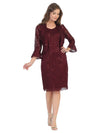 Short Mother of the Bride 2 Piece Lace Jacket Dress Sale - The Dress Outlet