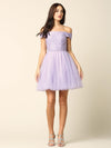 Short Off Shoulder Homecoming Cocktail Dress - The Dress Outlet