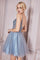 Short Prom Dress Homecoming Smoky Blue